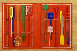 Vintage Advertising Barware Spir-it Plastic Swizzle Sticks Restaurants Railroad - £27.23 GBP