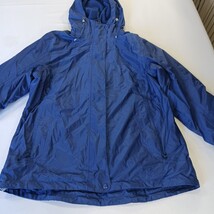 LL Bean #293745 Misses Size M Reg Blue Hoodie Full Zip Nylon Jacket Pockets  image 13