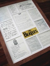 The Beatles original handwritten lyrics display framed montage #4 - £112.17 GBP