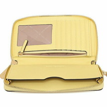 Michael Kors Jet Set Travel Phone Case Wallet Wristlet Yellow Leather / Gold Y - £58.91 GBP