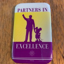 Disney Pin Button Partners in Excellence Silhouette of Walt Disney Mickey Mouse - £7.90 GBP