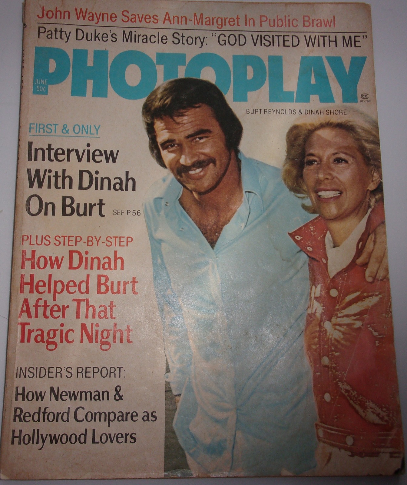 Vintage Photoplay Dinah Shore Patty Duke John Wayne Ann Margret June 1973 - $5.99