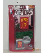 USC TROJANS MINI FLAG 15" X 10.5" APPLIQUE &amp; EMBROIDERED - $8.88