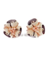Vtg Screw Back Small Shell Earrings Purple Pink Summer Beach Ocean 1&quot; Cl... - €12,86 EUR