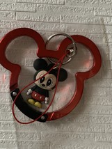 Mickey Mouse face red carabiner with rubber charm - $27.45