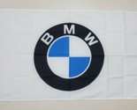 BMW M Series Car Racing White Flag 3X5 Ft Polyester Banner USA - £12.81 GBP