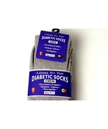 Women&#39;s Diabetic Crew Socks Loose Fit Cotton Plus 3 Pack Gray Sz 9 - 11 - $7.51