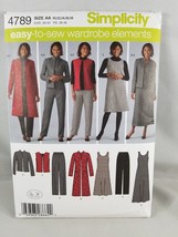 Simplicity Easy to Sew Wardrobe Elements Sewing Pattern 4789 In K Designs 10-18 - £7.45 GBP