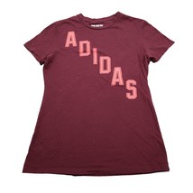 Adidas Shirt Womens S Red Round Neck Short Sleeve Pullover The Go To Tee - £18.14 GBP