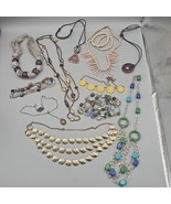 Boho Necklace Lot 11 piece Beaded Flower Eye of Providence Art Glass Wea... - $557.69 MXN