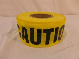 Classic Look Yellow Black Lettering CAUTION Tape 7" Roll - $14.09