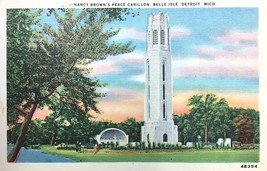 Vintage Postcard of Nancy Brown&#39;s Peace Carillon, Detroit, circa 30s / 40s - £7.16 GBP