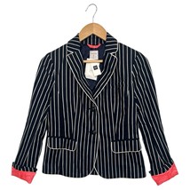 New Gap Blazer Womens 0 Blue The Academy Blazer Striped Preppy Academia ... - €25,60 EUR