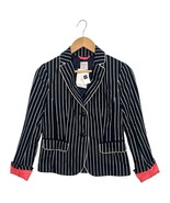 New Gap Blazer Womens 0 Blue The Academy Blazer Striped Preppy Academia ... - $555.34 MXN