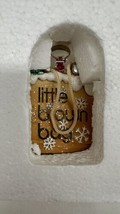 Bloomingdale&#39;s Little Brown Bag  Snow Globe Christmas Ornament  Exclusive 4&quot; New - $14.80