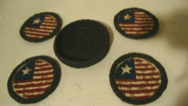 American Flag jute Coaster set- 5 piece image 3