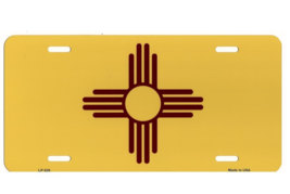 New Mexico Land Of Enchantment Yellow Usa Made Metal License Plate - £24.04 GBP