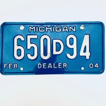 2004 United States Michigan Base Dealer License Plate 650D94 - £13.13 GBP