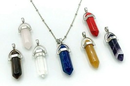 Yogi Surprise Necklace 7 Chakra Balancing Crystal Pendants 24&quot; - £30.06 GBP