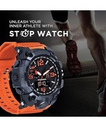 Analog-Digital Sports Watch: Chronograph, Dual Time, Alarm, Stopwatch, W... - £29.44 GBP