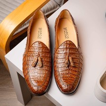 Bianchi Genuine Caiman Crocodile Dress Loafer Bay Apache image 10