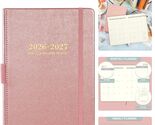 Sophisticated 5.7'' x 8.2'' Planner 2026-2027: Faux Leather, Stickers In... - $47.47