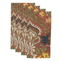 Town &amp; Country Jessica Fabric Napkins Terracotta set of 4 Spill Stain Re... - £19.06 GBP