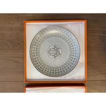 Hermes Mosaique au 24 Plato de Postre 21CM Platino Plata Porcelana - £239.36 GBP