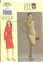 Vogue 8204 Sandra Betzina Misses &amp; Petite Suit Jacket &amp; Skirt 32-36 Bust Uncut - £9.96 GBP