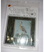 Crossed Wing Collection Pattern Cross Stitch 34 Great Blue Heron - £7.76 GBP