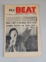 KRLA BEAT NEWSPAPER VOL 1 No 23 August 21, 1965-I Got A Witness Says Mick  - £19.77 GBP