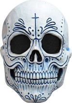Mexican Catrin Day of the Dead Costume Latex Full Mask Cosplay Adult One... - $29.70