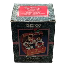 Enesco Ornament 10th Year Anniversary 1991 A Decade Of Treasures Chest - £46.12 GBP