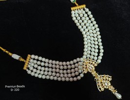 Kundan Meena Wear Latest Muslim Punjabi Bridal Choker Jewelry Necklace Set - £43.61 GBP