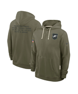 Mens Eagles 2025 Salute to Service Sideline Pullover Hoodie Olive - Phila - $69.90
