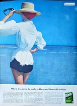 Rinso Woman Beach Ocean Summer Fun Blue Sunshine-1953 Vintage Print Ad - $9.46