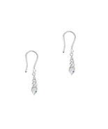 Celtic Sterling Silver and Swarovski Crystal Drop Earrings - £24.38 GBP