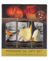 Earthly Body Edible Massage Oil Gift Set - 2 oz Banana, Mango &amp; Pineapple - £31.43 GBP