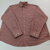 Perry Ellis America Men's Burnt Red Cotton Blend Button Up Shirt Long Sleeve XL image 8