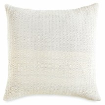 DKNY City Pleat Euro Pillow Sham in White Sham Summer Beach House 26X26&quot; - £38.61 GBP