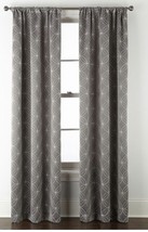Luxurious Gray/White Perth Embroidery Blackout Curtains, 2 Panels, 38”x84” Q5 - £24.70 GBP