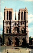 Vintage Postcard, Fagade De  Notre-Dame, Paris, France  ( A12) - £6.52 GBP
