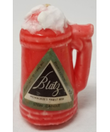Blatz Beer Candle Novelty Stein Small Japanese Red Vintage 1960s - £14.90 GBP