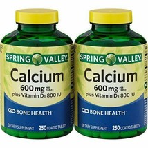 Spring Valley Calcium Supplement with Vitamin D--2-Pack - £8.78 GBP