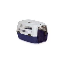 MPP Pet Travel Crate Heavy Duty Plastic Blue Grey Two Tone Secure Dog Cage Pick  - £43.96 GBP+