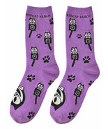Genuine Kit Cat Klock Casual Funky Women&#39;s Purple Socks - £10.20 GBP