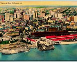 Aerial View New Orleans Louisiana LA Linen Postcard J5 - $4.90