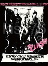 The Clash 24 X 33 RP Concert Poster - 1977 AT THE ELECTRIC CIRCUS MANCHE... - £35.41 GBP