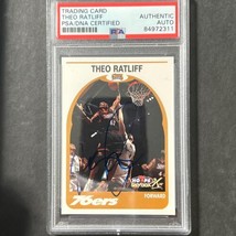 1999-00 Skybox NBA Hoops #178 Theo Ratliff Signed Card AUTO PSA Slabbed 76ers - £39.95 GBP