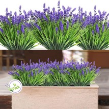 16 Bunches of Outdoor Artificial Plants UV Resistant Artificial Monkey Grass Gre - £30.10 GBP